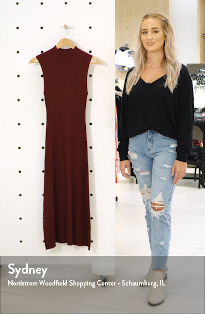 Ribbed Midi Sweater Dress, sales video thumbnail