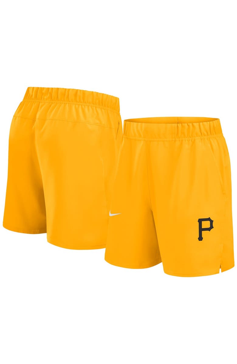 Nike Men's Nike Gold Pittsburgh Pirates Woven Victory Performance Shorts, Main, color, 