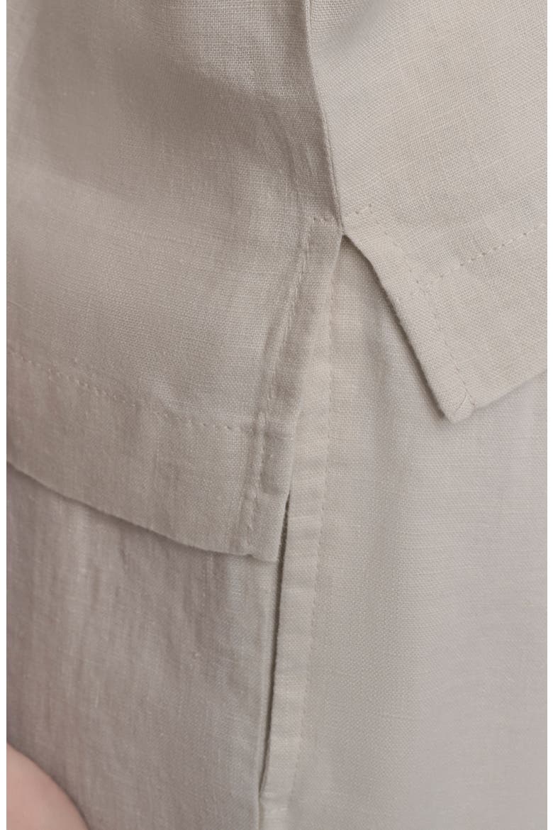 Drop Shoulder Boxy Linen Top, Alternate, color, NATURAL