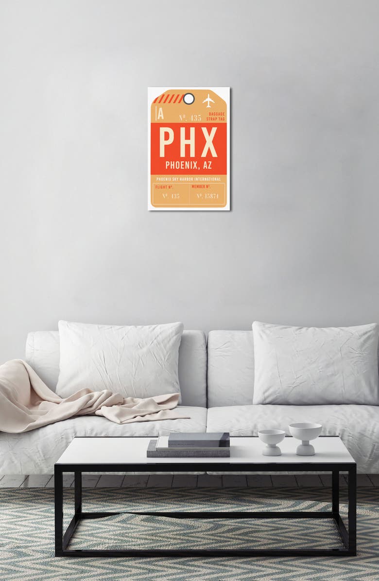 Oliver Gal Phoenix Luggage Tag Wall Art, Alternate, color, 