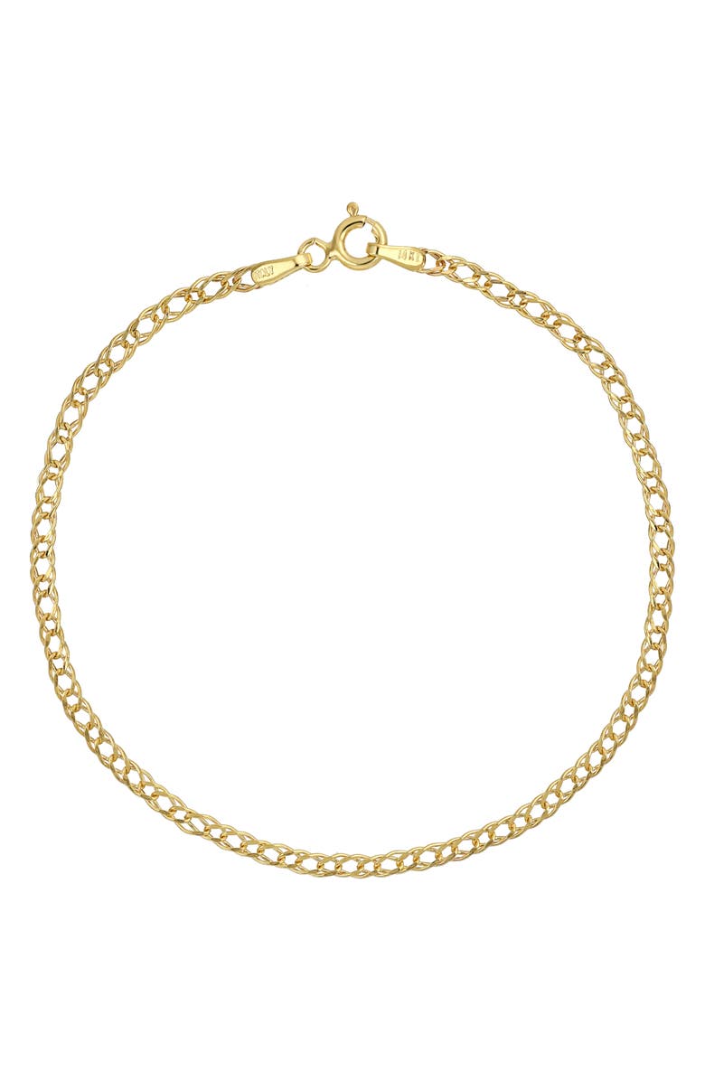 Bony Levy 14K Gold Double Curb Chain Bracelet, Main, color,