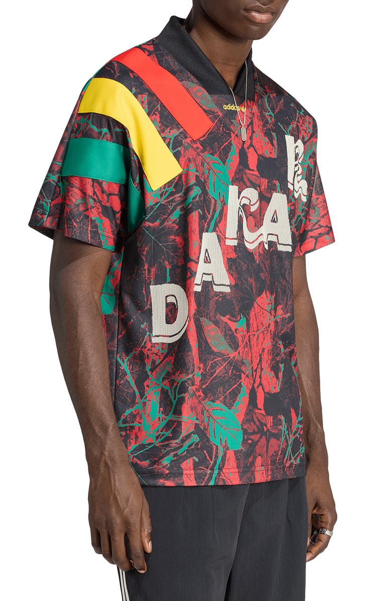 adidas Senegal Graphic Jersey, Main, color, Bold Green/ Yellow/ Red