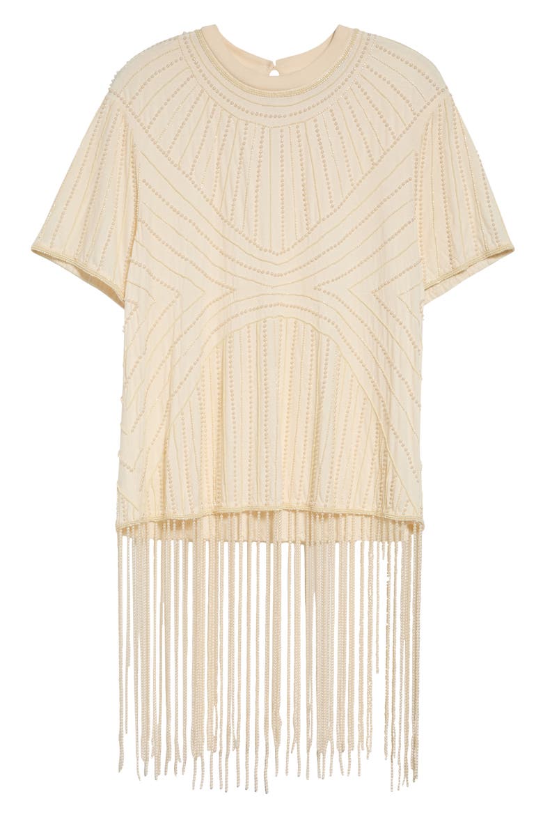Carlotta Embroidered Fringe Top, Alternate, color, CREAM