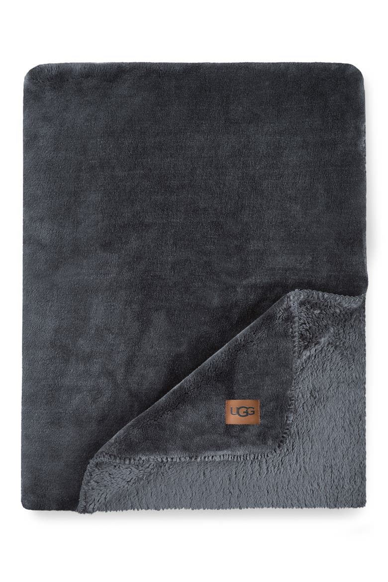 Whistler Throw Blanket (Nordstrom Exclusive), Main, color, ONYX