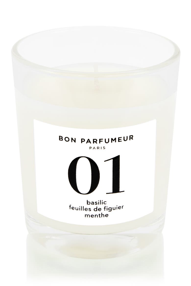 Candle 01 Basil, Fig Leaves & Mint Scented Candle, Alternate, color, NO COLOR