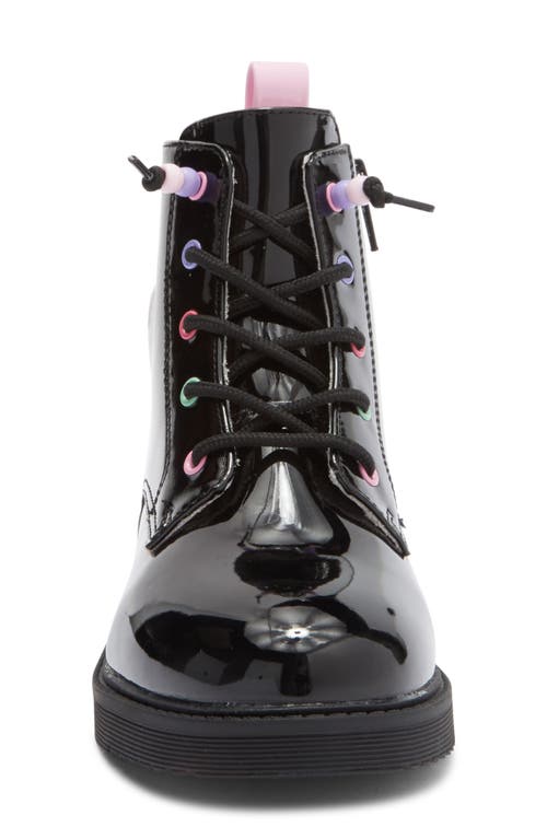 Harper Canyon Kids' Victorya Heart Combat Boot In Black