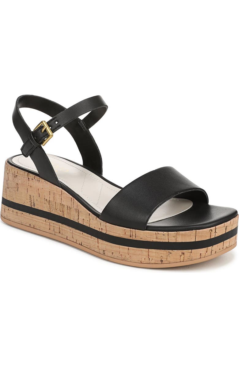 Franco Sarto Tiana Platform Wedge Sandal, Main, color, Black
