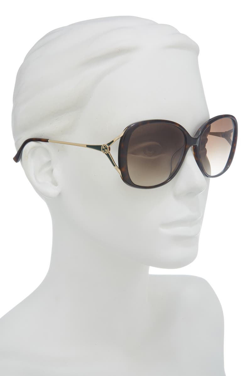Gucci Round Sunglasses, Alternate, color, Havana Gold Brown