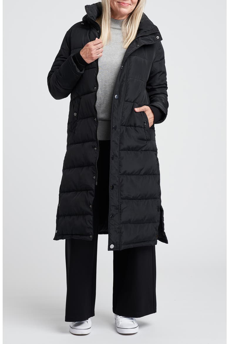 Everest 2 Hooded Long Puffer Coat, Main, color, BLACK