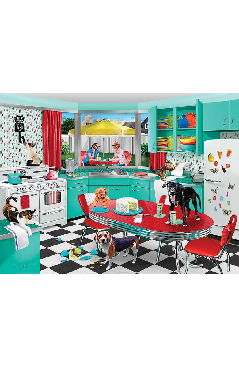 Sunsout Kitchen Mischief 500 piece Jigsaw Puzzle for Adults, Alternate, color, Multicolor