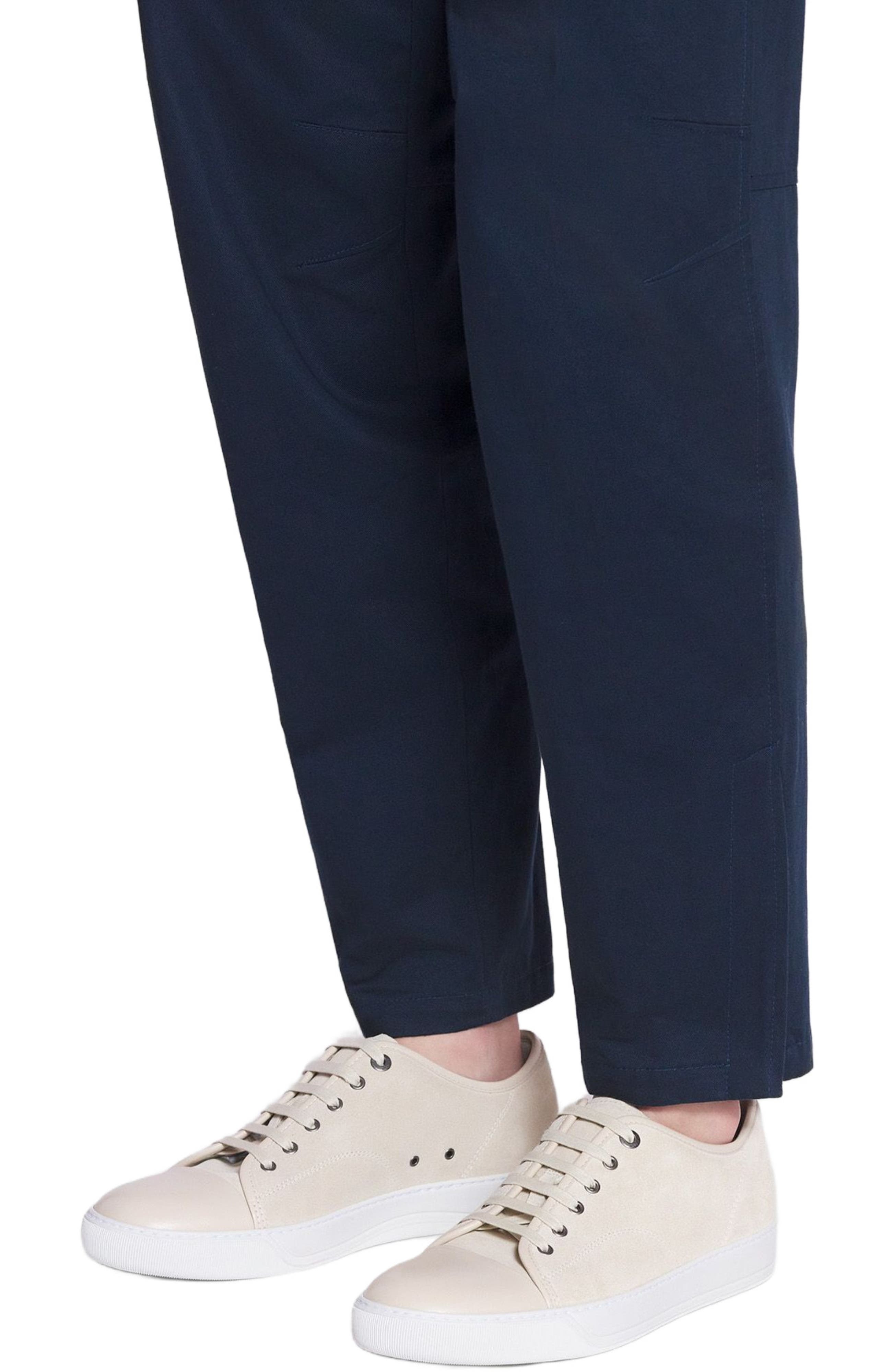 Lanvin DBB1 LEATHER AND SUEDE SNEAKERS, Alternate, color, Vanille