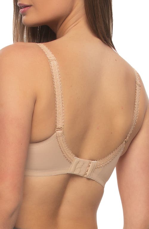 Felina Fleurs Unlined Underwire Bra In Warm Neutral Rouge