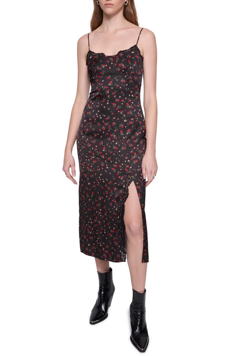 Rebecca Minkoff Maeve Floral Slipdress, Main, color, Rose Ditsy