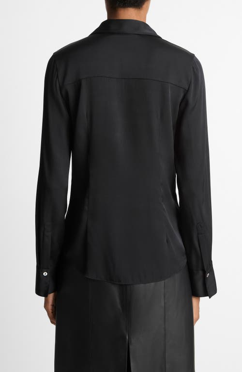 Vince Slim Fit Silk Blend Button-up Shirt In Animal Print