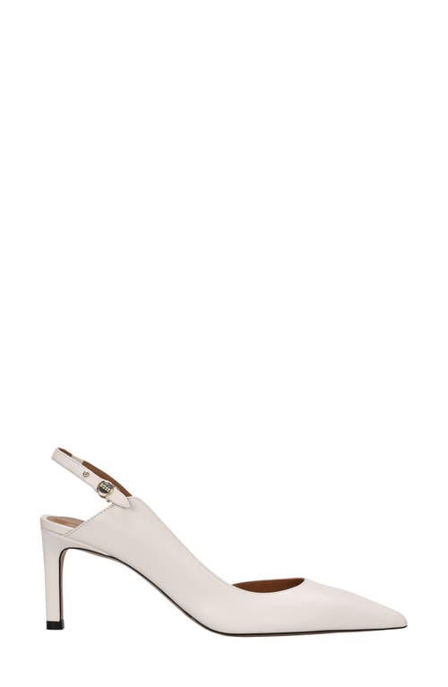 Hugo Boss Boss Janet Slingback Pointed Toe D'orsay Pump In White