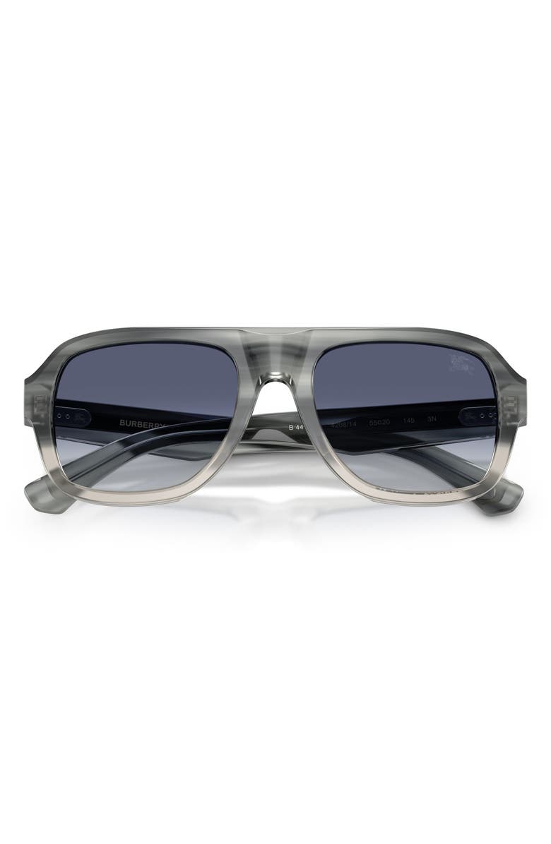 Burberry 55mm Pilot Sunglasses, Alternate, color, Grey Gradient / Grey Blue