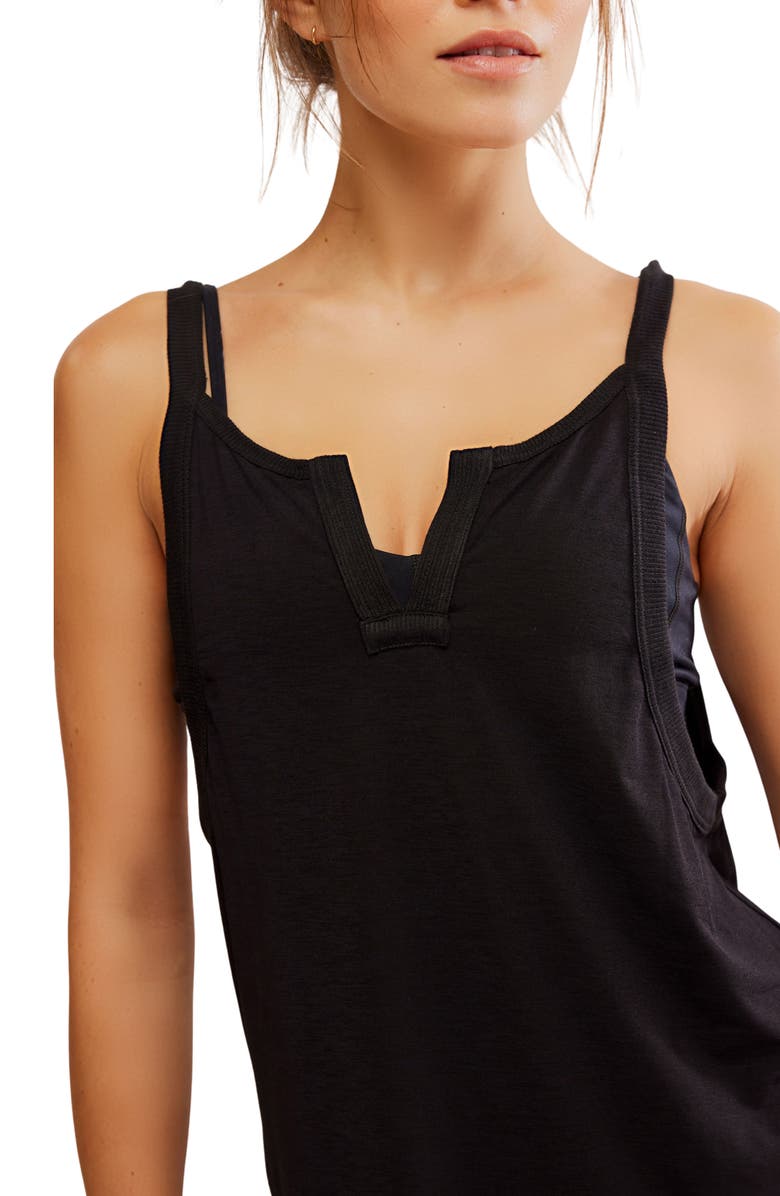 Free People Batter Up Tank, Alternate, color, Black Combo