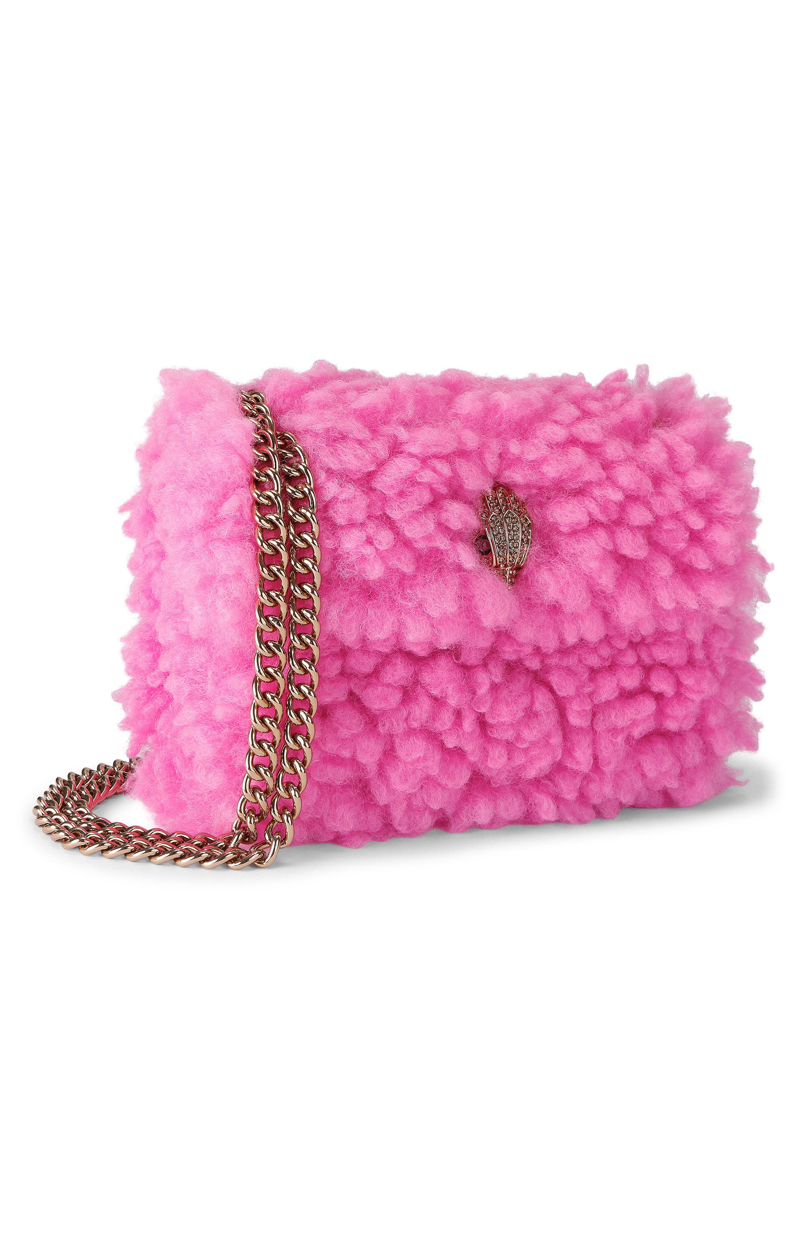 Mini Kensington Faux Fur Crossbody Bag, Alternate, color, PINK