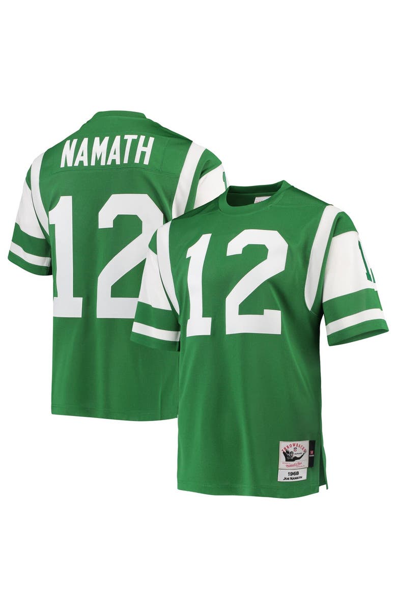 Mitchell & Ness Men's Mitchell & Ness Joe Namath Green New York Jets 1968 Authentic Throwback Retired Player Jersey, Alternate, color, 