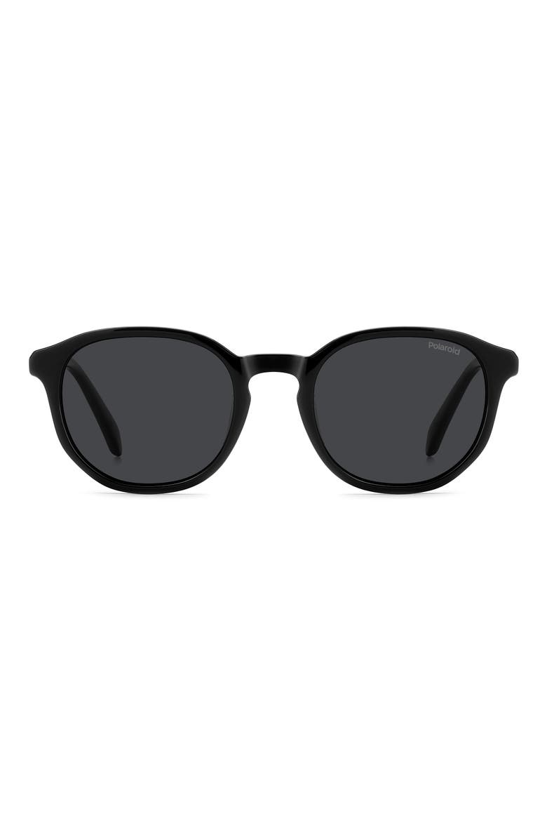 51mm Polarized Square Sunglasses, Alternate, color, BLACK/ GREY PZ