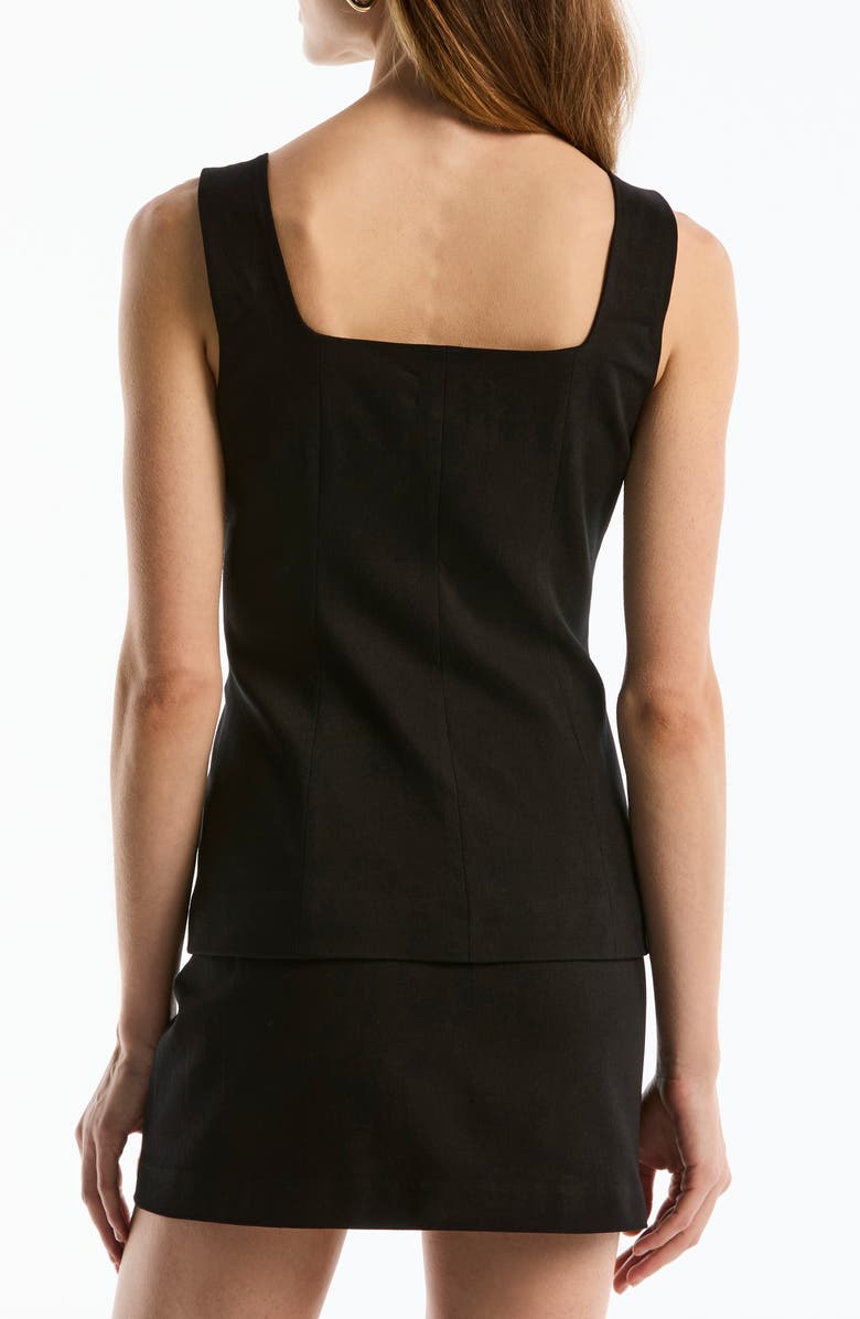 Laundry by Shelli Segal Button-Up Vest, Alternate, color, Black