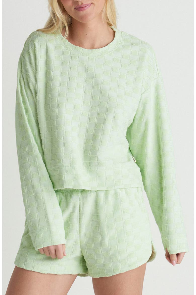 Venice Boxy Jacquard Terry Sweatshirt, Main, color, SPRAY