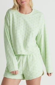 Hurley Venice Boxy Jacquard Terry Sweatshirt