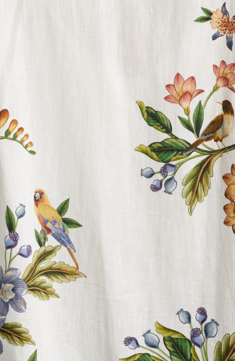 FARM Rio Sand Nature Linen Blend Button-Up Shirt, Alternate, color, Nature Sand