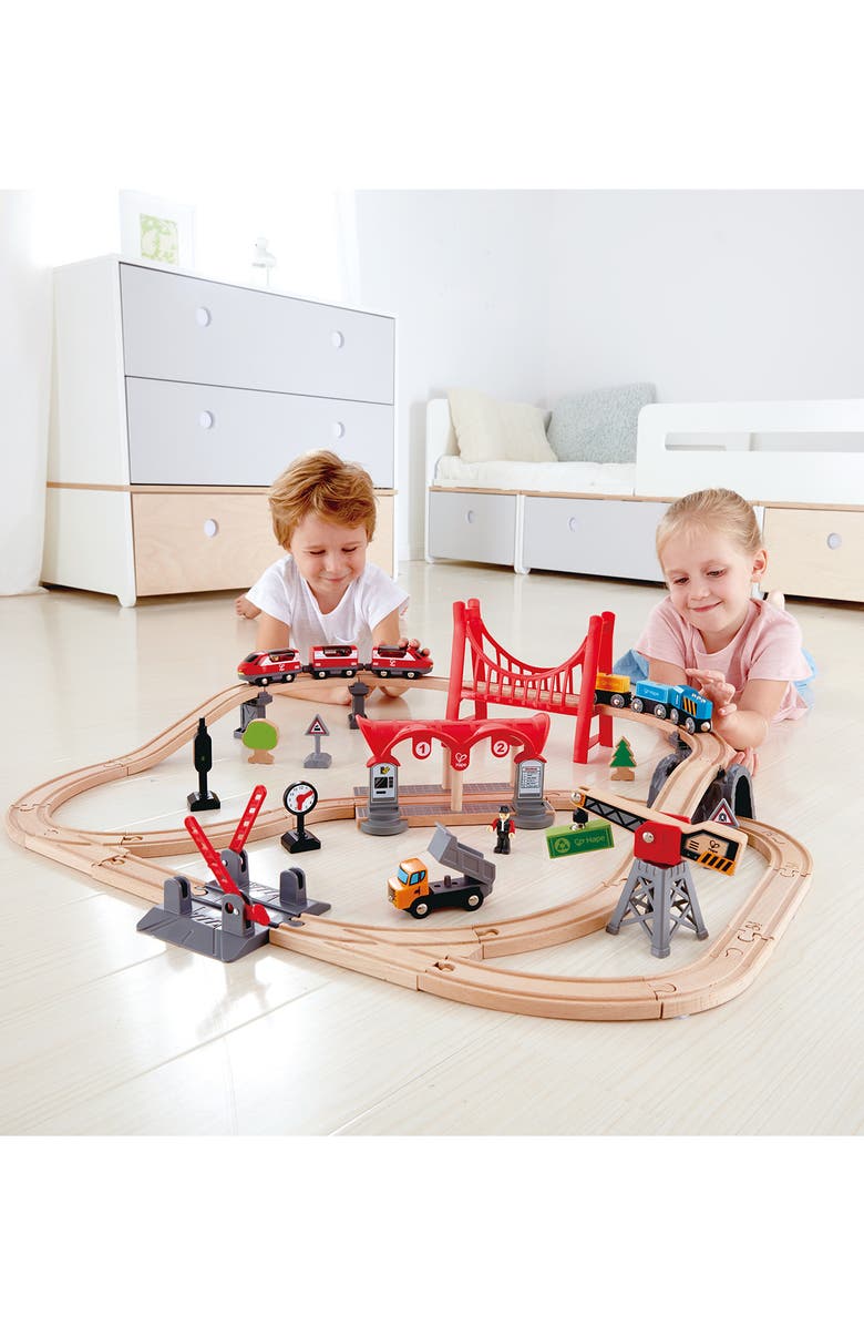 Hape Busy City Rail Set, Alternate, color, Multi