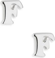 MARLYN SCHIFF Block Letter Initial Stud Earrings