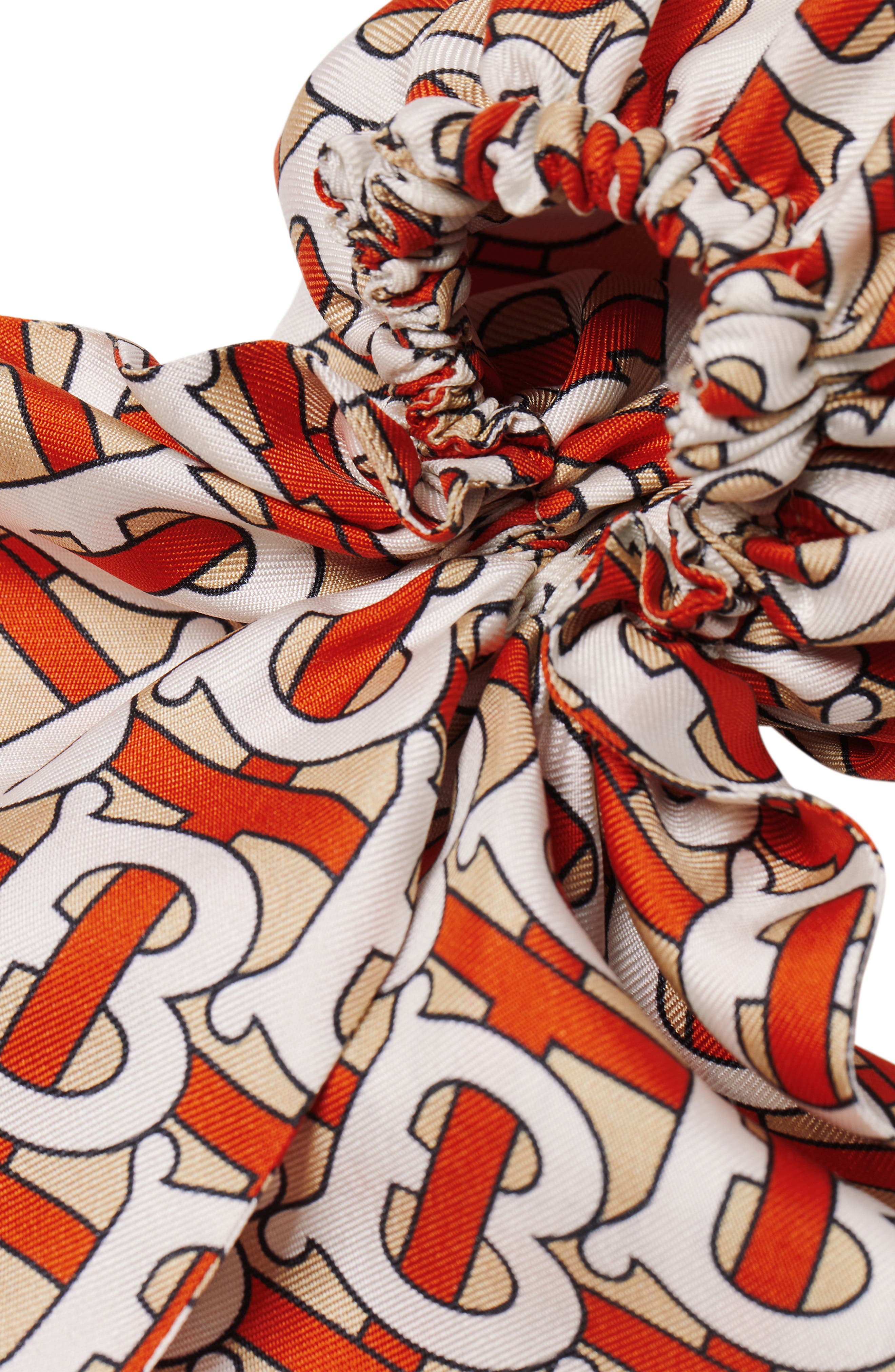 Burberry Monogram Print Silk Chignon Scarf (Women) | Nordstrom