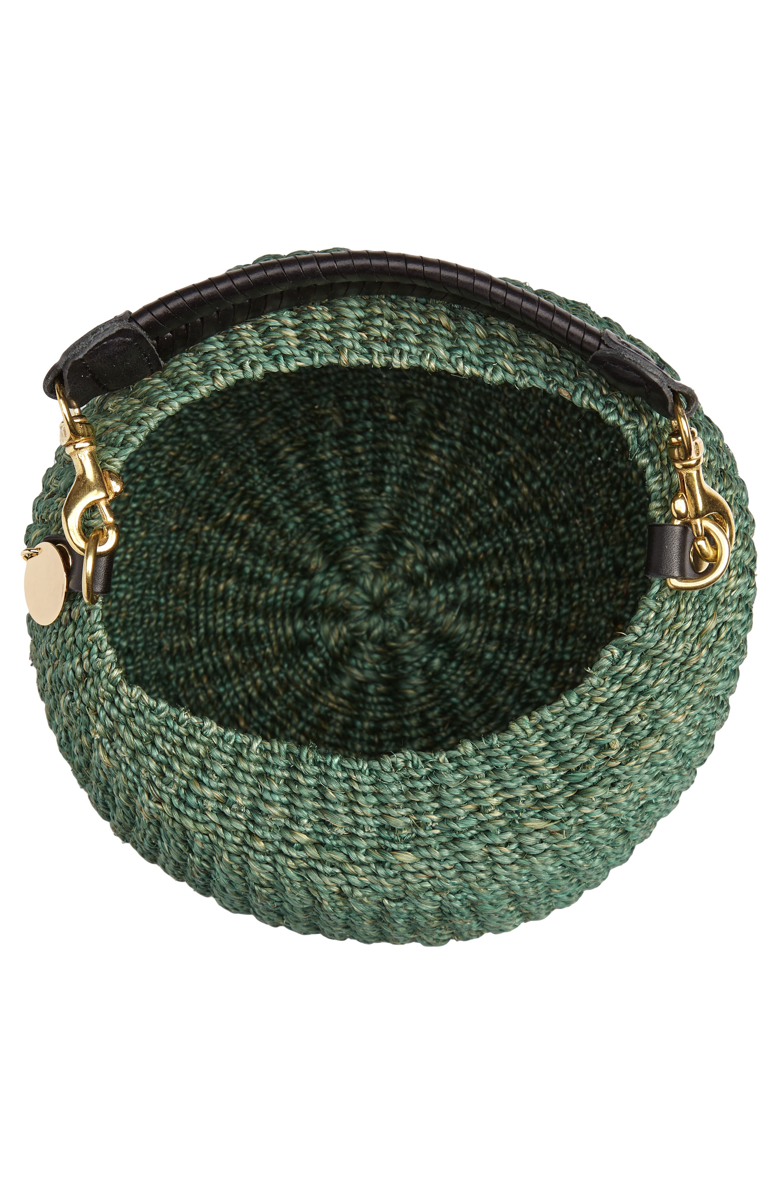 Clare V. Pot de Miel Top Handle Straw Basket Bag, Alternate, color, 