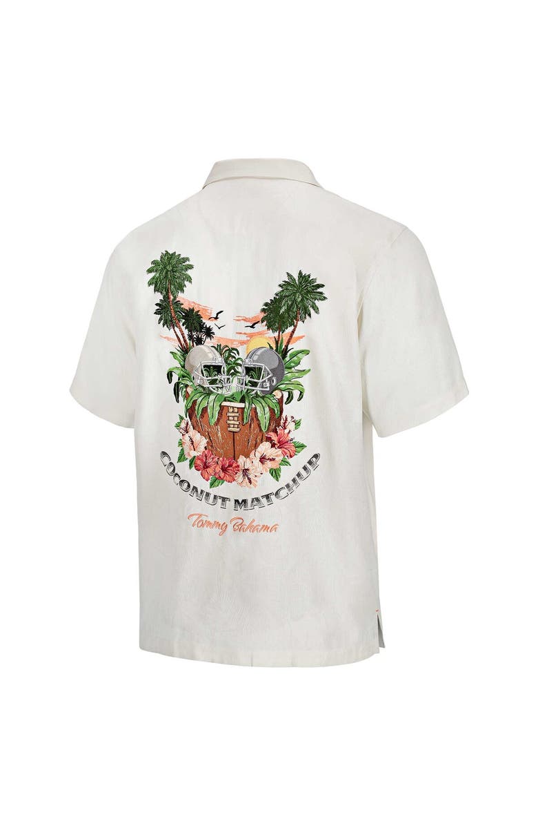 Tommy Bahama Men's Tommy Bahama White Kansas City Chiefs Coconut Matchup Camp Button-Up Shirt, Alternate, color, White