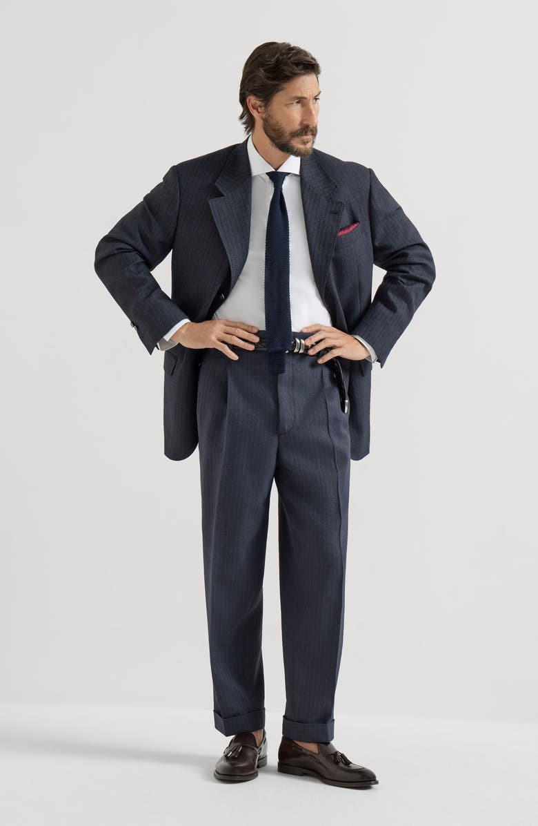 Brunello Cucinelli Spread collar shirt, Alternate, color, White