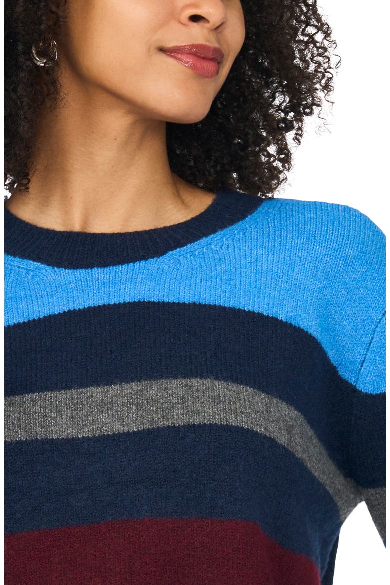 Stripe Crewneck Sweater, Alternate, color, CLASSIC NAVY