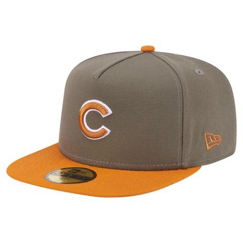 Men's New Era Olive/Orange Chicago Cubs Two-Tone Color Pack A-Frame 59FIFTY Fitted Hat