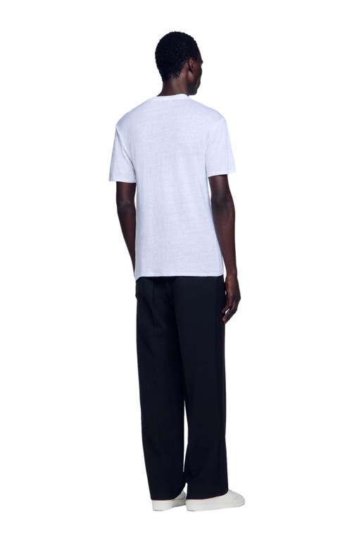 Sandro Certified Linen T-shirt In White