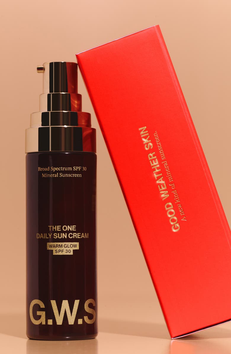 Good Weather Skin The One Warm Glow - Daily Sun Cream SPF 30 Mineral Sunscreen, Alternate, color, Brown
