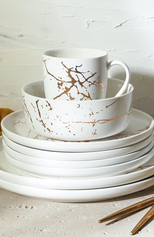 Stone Lain Zora 32pc Porcelain Dinnerware Set In White