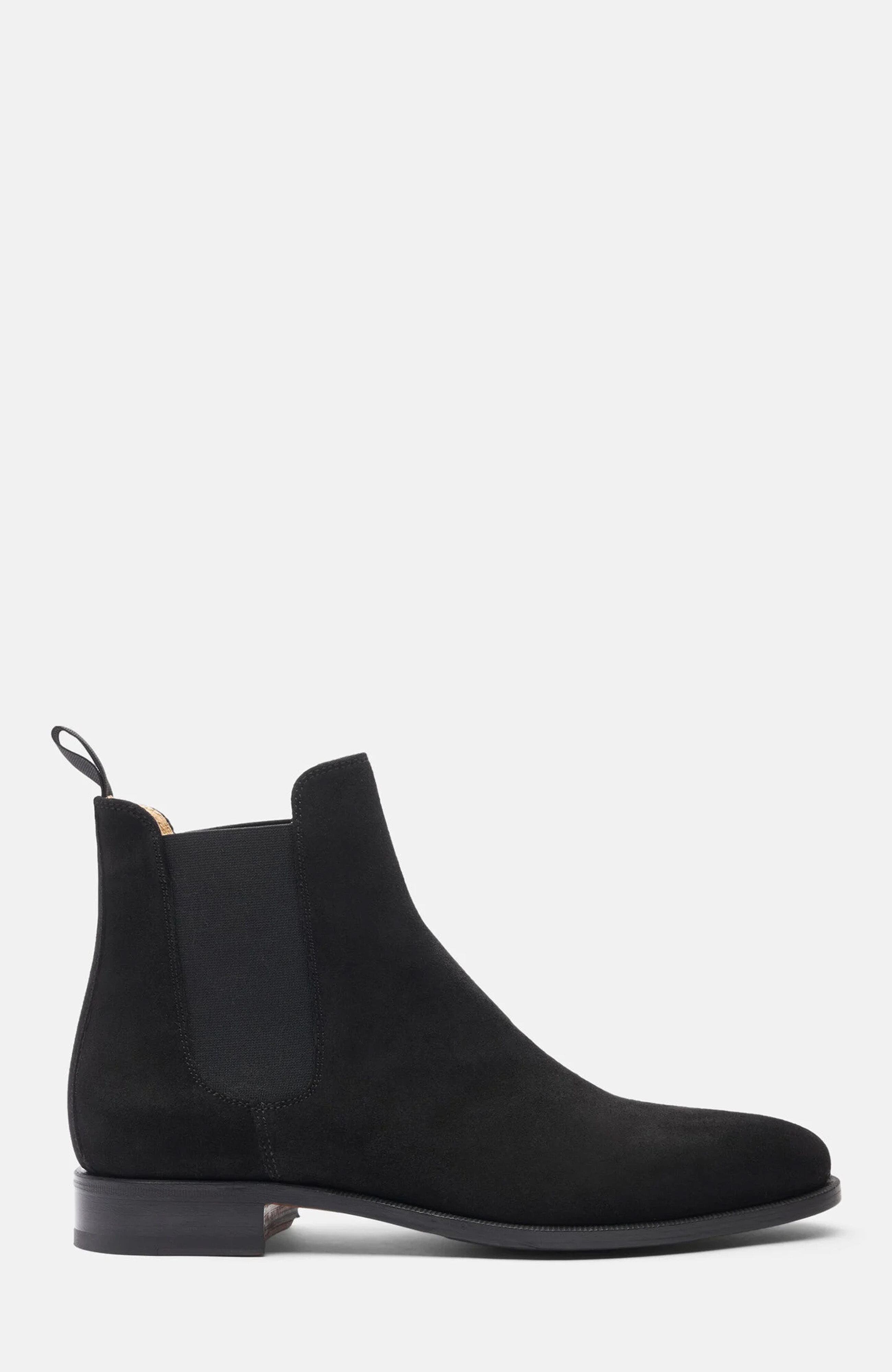 Giancarlo Chelsea Boots, Alternate, color, Black - suede
