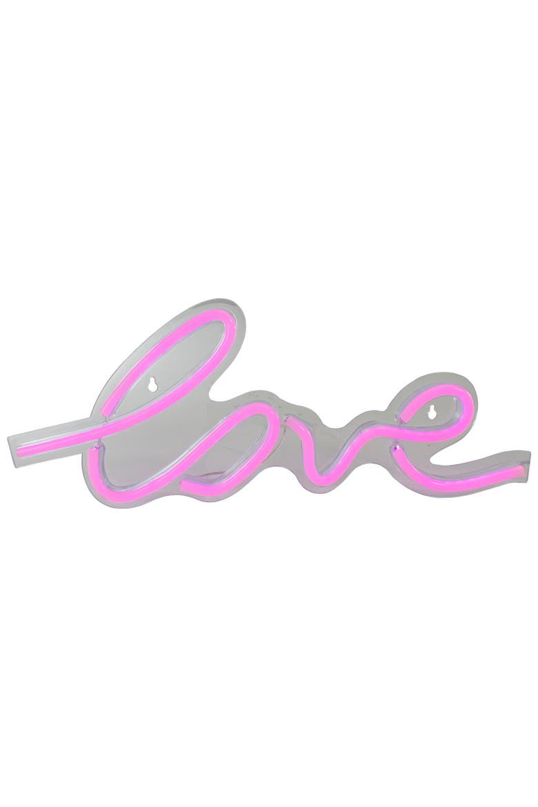 LED Love Neon Lighted Wall Sign - 18" - Pink, Main, color, Pink