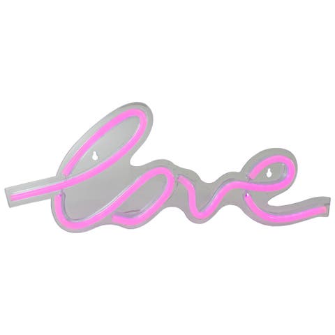 Led Love Neon Lighted Wall Sign - 18" - Pink