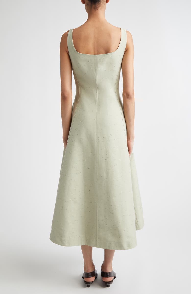Altuzarra Orrie Sleeveless Cotton Blend Midi Dress, Alternate, color, Green Lily