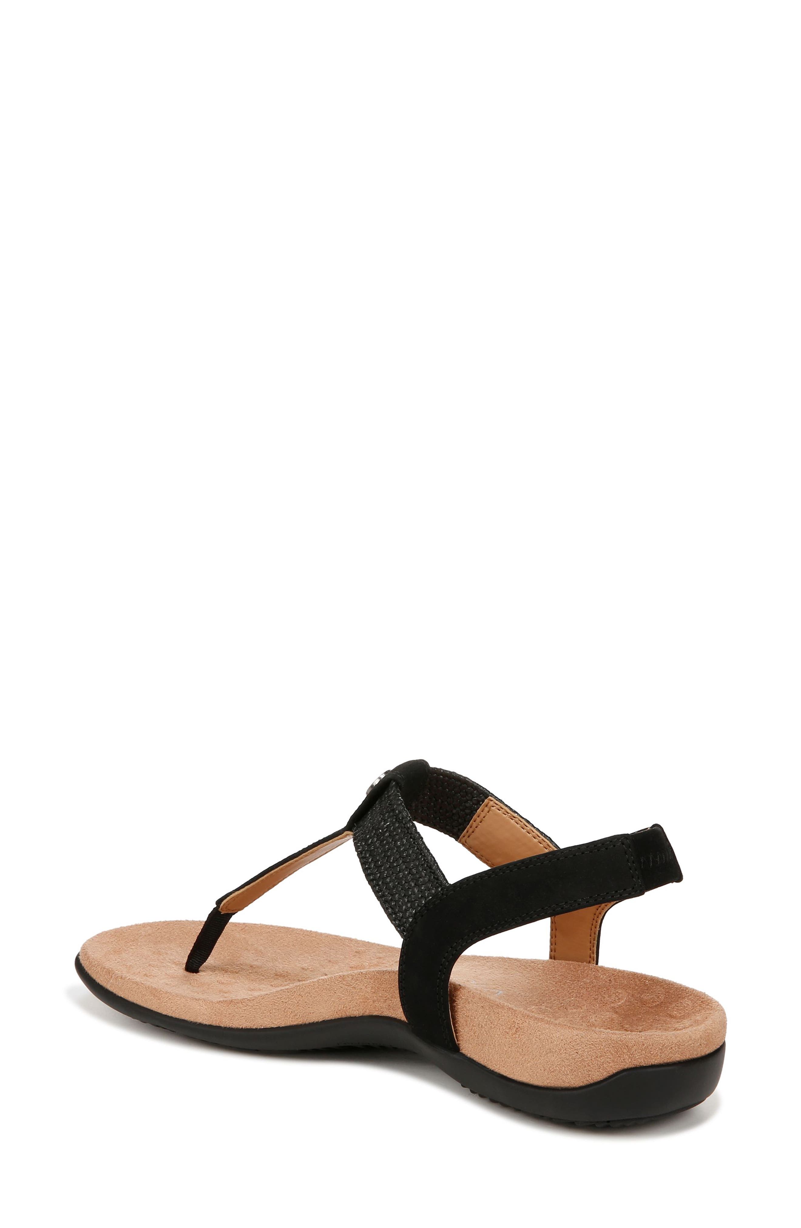 Vionic Brea T-Strap Sandal, Alternate, color, Black