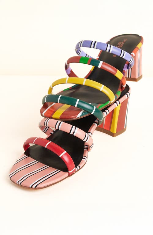 Charlotte Stone Belle Mismatch Slide Sandal