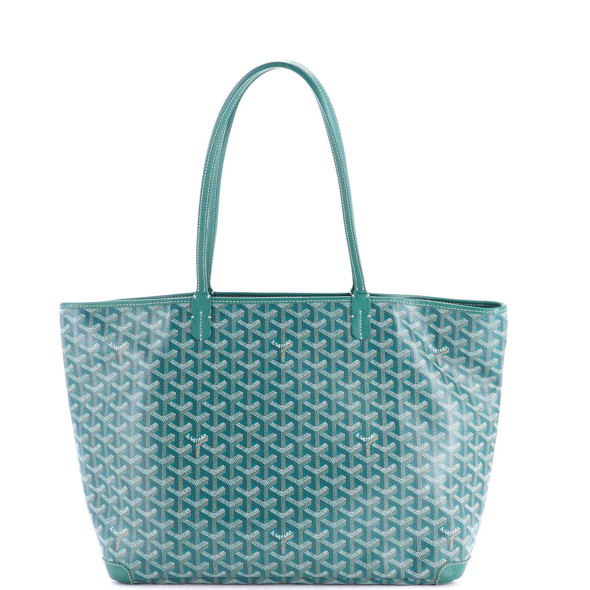 Pre-Owned Goyard Artois Tote Coated Canvas MM, Alternate, color, Green