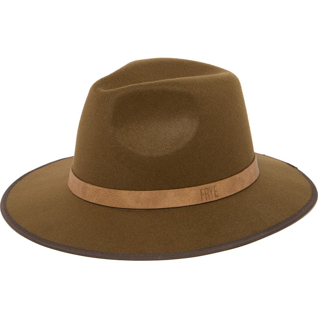 San Diego Hat Faux Felt Fedora Hat In Olive