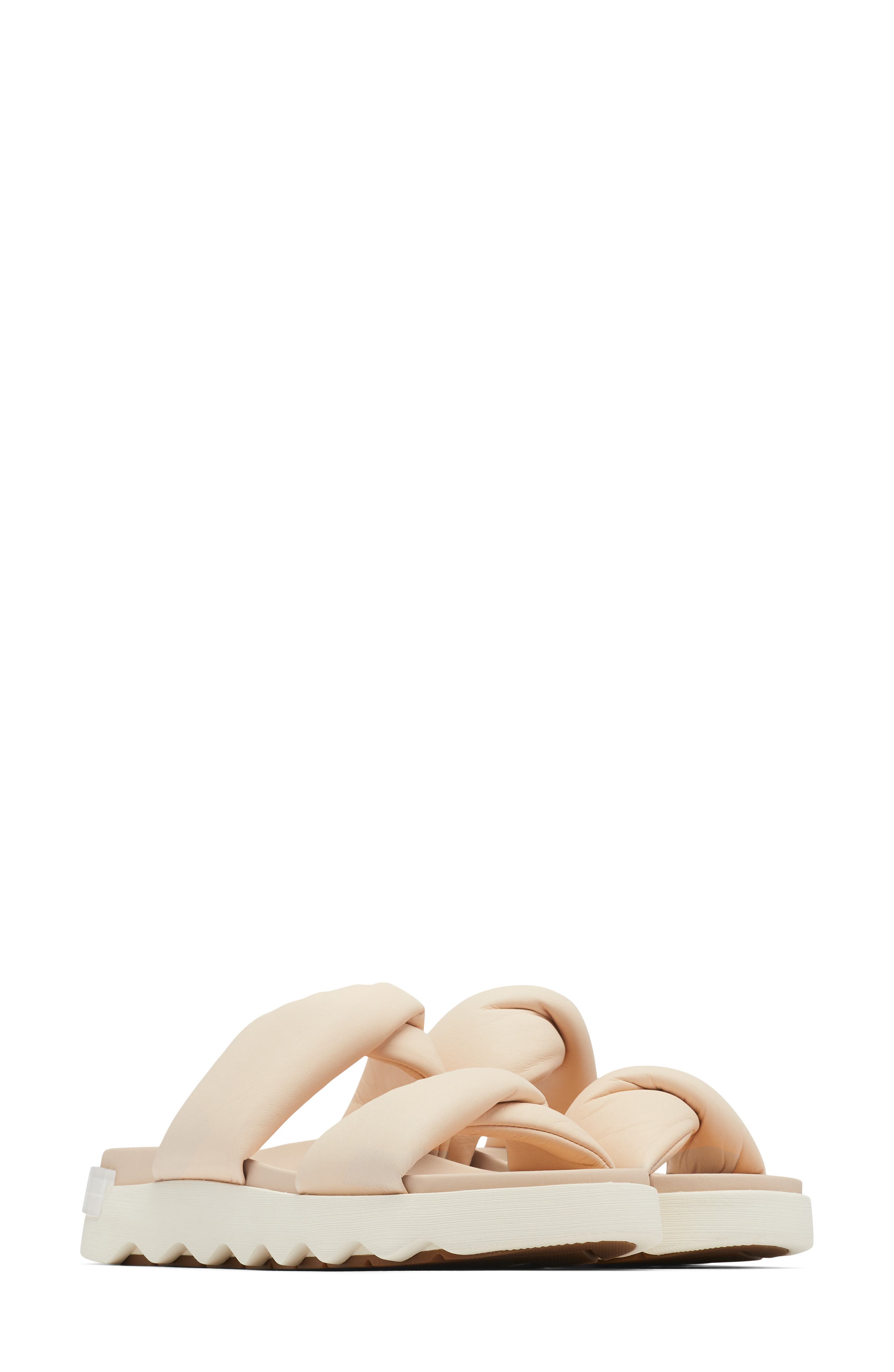 Viibe Twist Slide Sandal, Main, color, NOVA SAND/ CHALK