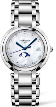 Longines PrimaLuna Diamond Bracelet Watch, 34mm
