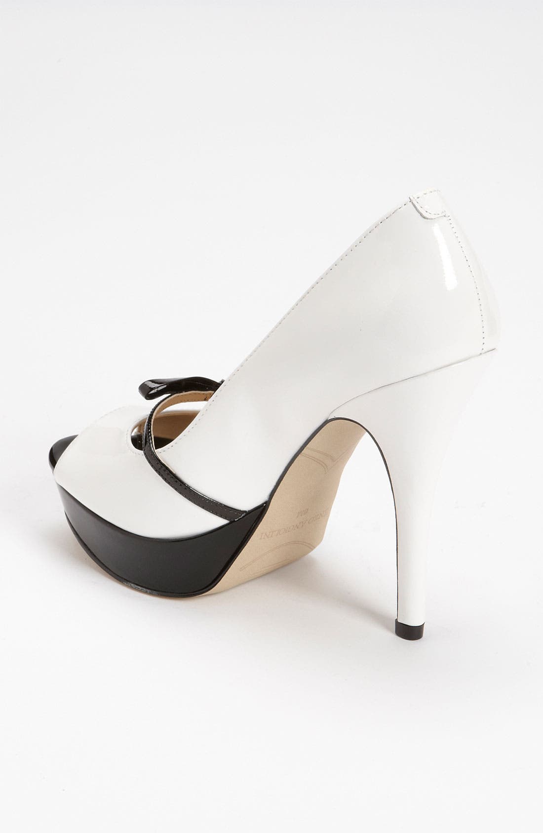 'Savoye' Pump, Alternate, color, WHITE/ BLACK